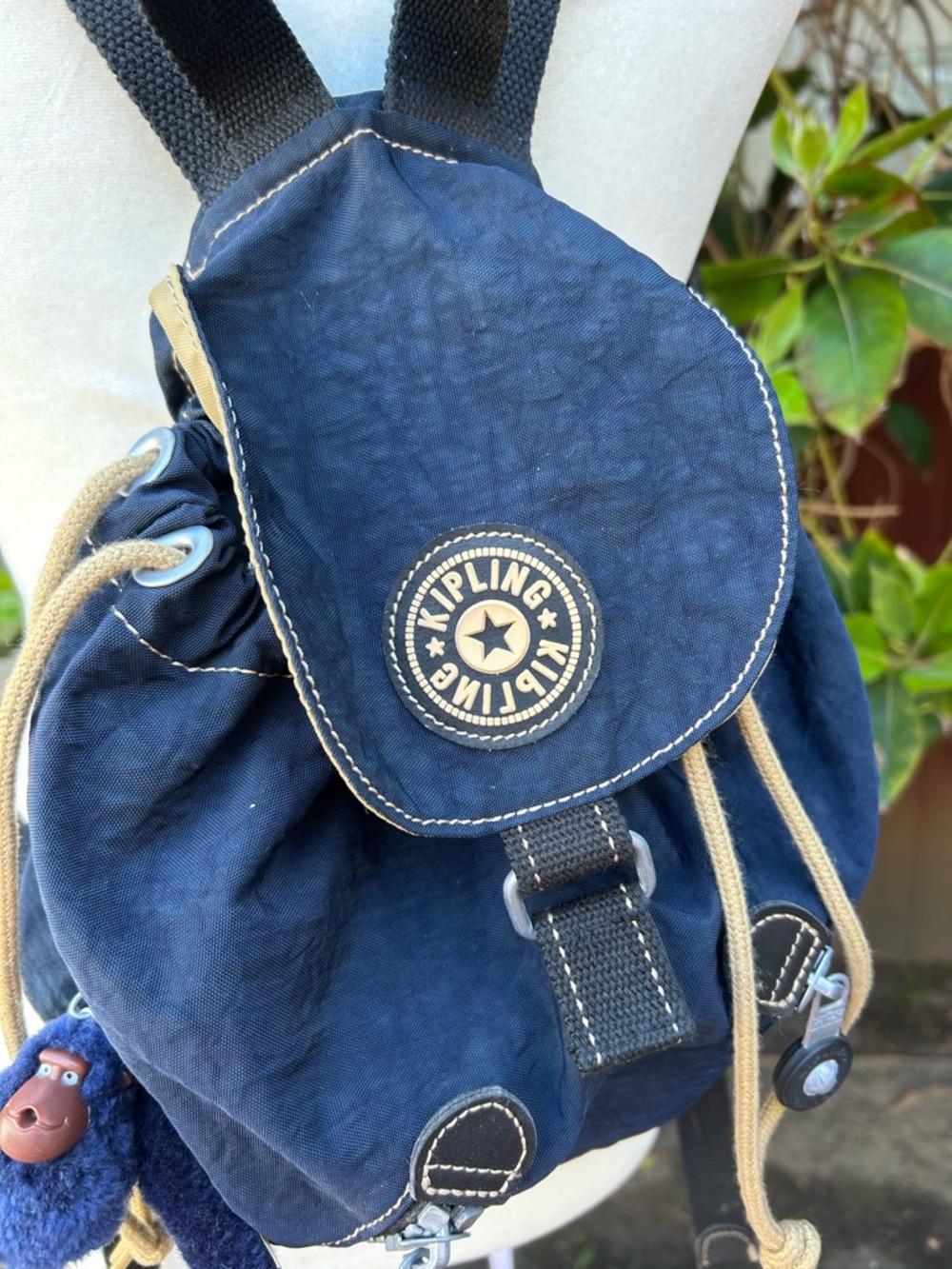 Kipling Backpack Navy Blue Nylon - Picture 5 of 10
